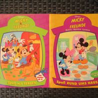 2 Disneys "Micky & Freunde" Malen-Spielen-Lernen Spaß mit Farben / Rund ums Haus