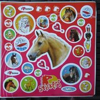 NEU: Sticker "Pony Club" Aufkleber Pferde Bogen 32x Pferde Stickerbogen Deko