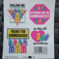 NEU Sticker "Ein Herz für Gummibärchen" Ich bremse nur für ... Bär Teddy Bärchen