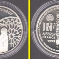 1999 Frankreich Gothik Polierte Platte mit Zertifikat