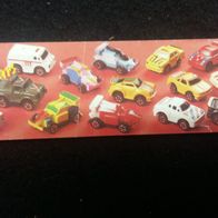 Bofrost Fremdfiguren - Beipackzettel Mini - Cars