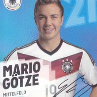 DFB Rewe Plastik Sammelkarte WM 2014 Mario Götze Nr.21/34