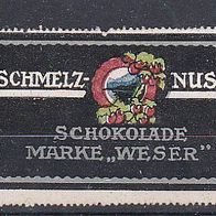 alte Reklamemarke - Schmelz-Nuss-Schokolade "Weser" (129)
