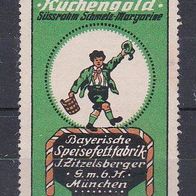 alte Reklamemarke - Küchengold Schmelz-Margarine, Zitzelsberger, München (138)