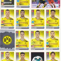 18x Borussia Dortmund Topps Sammelbilder 2017 kompletter Satz