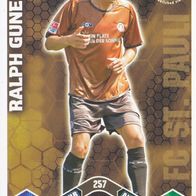 FC St. Pauli Topps Match Attax Trading Card 2010 Ralph Gunesch Nr.257