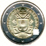 2 Euro Vatikan 2017 oder 2019 Euro-Kursmünze Päpstliches Wappen unzirkuliert unc