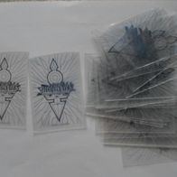 25 Sleeves/ Hüllen, transparent mit Zeichen, für Yu-Gi-Oh-Karten, gebraucht (T#)