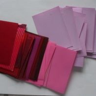 60 Sleeves/ Hüllen, div. rot/ rosa, für Yu-Gi-Oh-Karten, gebraucht (T#)