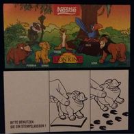 Fremdfiguren / Beipackzettel Nestle / The Lion King - Pumbaa - Bitte