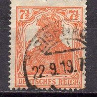 D. Reich 1916, Mi. Nr. 0099 / 99, Germania gestempelt Eisenach 22.9.19 #04904