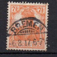 D. Reich 1916, Mi. Nr. 0099 / 99, Germania gestempelt Bremen 6.8.17 #04910