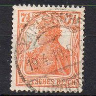 D. Reich 1916, Mi. Nr. 0099 / 99, Germania gestempelt Karlsruhe 19.4.19 #04913