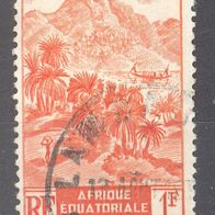 Äquatorialafrika, Afrique Equatoriale Francaise, 1947, Landschaft, 1 Briefm., gest.