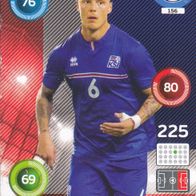 Panini Trading Card Fussball EM 2016 Ragnar Sigurdsson aus Island Nr.156