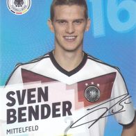 DFB Rewe Plastik Sammelkarte WM 2014 Sven Bender Nr.16/34
