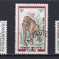 Affen: Tschech. Republik, Kongo, Kamerun, 3 Briefm.