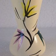 Kleine, handbemalte Keramik-Vase, West Germany 60ger J. Design