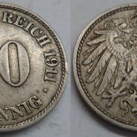 10 Pfennig 1911 (J) ## D7-5J