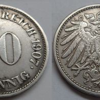 10 Pfennig 1907 (J) ## D7-8F