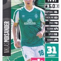 Werder Bremen Topps Match Attax Trading Card 2020 Niklas Moisander Nr.87