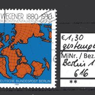 Berlin 1980 100. Geburtstag von Alfred Wegener MiNr. 616 gestempelt -3-