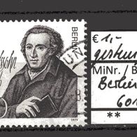 Berlin 1979 250. Geburtstag von Moses Mendelssohn MiNr. 601 gestempelt -1-