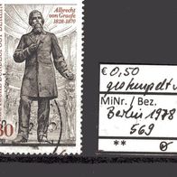 Berlin 1978 150. Geburtstag von Albrecht von Graefe MiNr. 569 gestempelt -5-