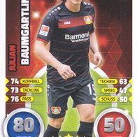 Bayer Leverkusen Topps Match Attax Trading Card 2016 Julian Baumgartlinger Nr.224