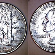 USA Quarter 25 Cent 2001 P Vermont (2313)
