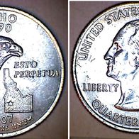 USA Quarter 25 Cent 2007 P Idaho (2314)