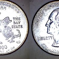 USA Quarter 25 Cent 2000 P Massachusetts (2318)