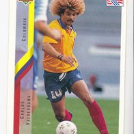 Upper Deck Card Fussball WM USA Carlos Valderrama Colombia #38