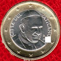 1 Euro Vatikan 2016 Kursmünze Papst Franziskus unc aus Original-KMS