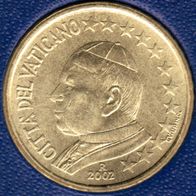 50 Cent Vatikan 2002 Euro-Kursmünze mit Papst Johannes Paul II