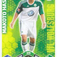 VFL Wolfsburg Topps Match Attax Trading Card 2010 Makoto Hasebe Nr.320