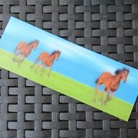 NEU: 3D Lineal 15 cm Lesezeichen Lentikular Wackel Bild Pferde Wechselbild