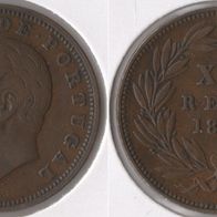 Portugal XX Rèis 1883 (Bronze) Ludwig I. 1861-1889 * * ss-vz * *