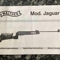 Originale Bedienungsanleitung für Luftgewehr Walther Modell Jaguar