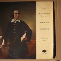 LISZT - Piano concerto / Benediction / Liebestraume LP 1966 Gabor Gabos EX