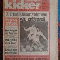 Kicker Sportmagazin 79/1983: 7:1! Die Kölner stürmten wie entfesselt uvm.. 29.09.1983