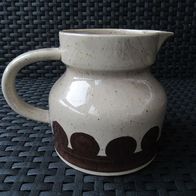 Original DDR Milch Keramik Krug Wasser beige braun 1302/6 Elsterwerda Kanne