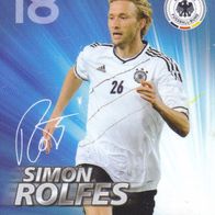 DFB Rewe Plastik Sammelkarte EM 2012 Simon Rolfes Nr.18/32