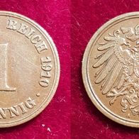 1431(1) 1 Pfennig (Kaiserreich) 1910/ A in s-ss ........ von * * * Berlin-coins * * *
