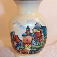 Andenken Porzellan / Keramik Vase - " Rothenburg ob der Tauber " - gemarkt * **