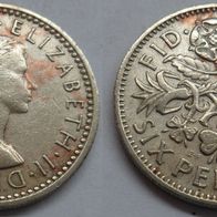 Großbritannien 6 Pence 1957 ## Ga6