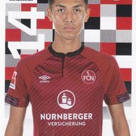 1. FC Nürnberg Topps Sammelbild 2018 Yuya Kubo Bildnummer 226