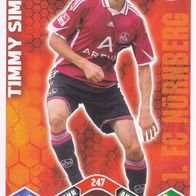 1. FC Nürnberg Topps Match Attax Trading Card 2010 Timmy Simons Nr.247
