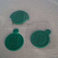 3 Backstempel Keksstempel Durchmesser ca. 5 cm teilweise OVP