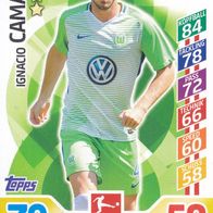 VFL Wolfsburg Topps Trading Card 2017 Ignacio Camacho Nr.313